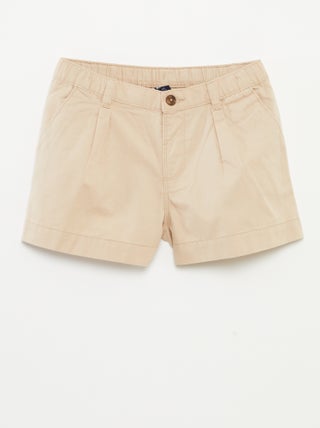 Effen short met verstelbare taille