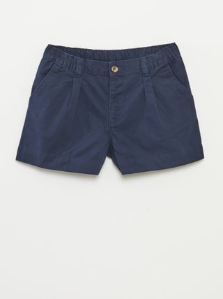 Effen short met verstelbare taille
