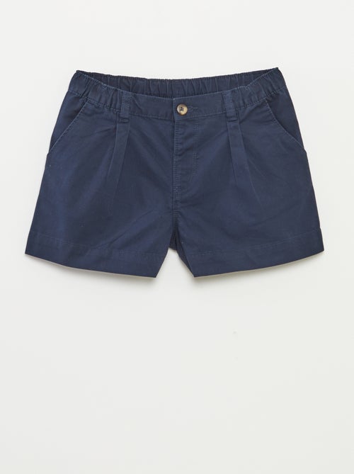 Effen short met verstelbare taille - Kiabi