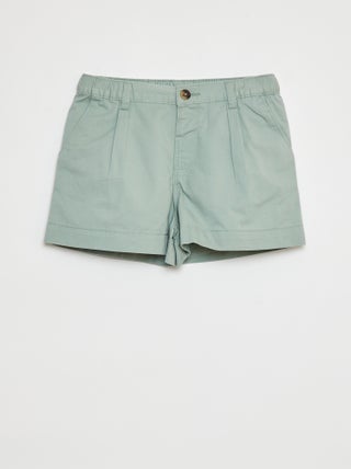 Effen short met verstelbare taille