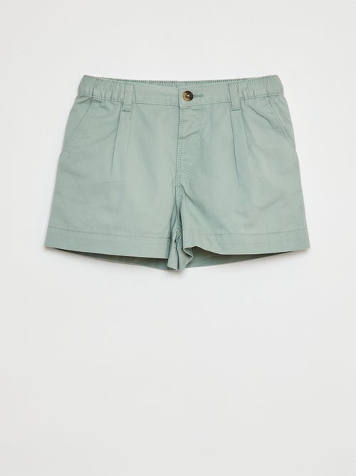 Effen short met verstelbare taille - Kiabi