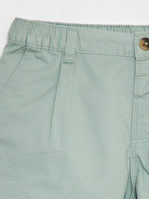 Effen short met verstelbare taille - Kiabi