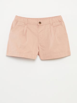 Effen short met verstelbare taille