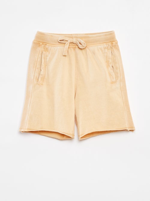 Effen short met verwassen effect - Kiabi