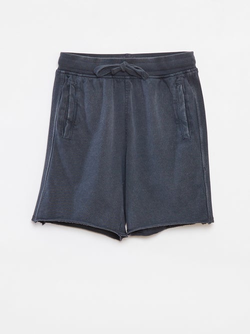 Effen short met verwassen effect - Kiabi