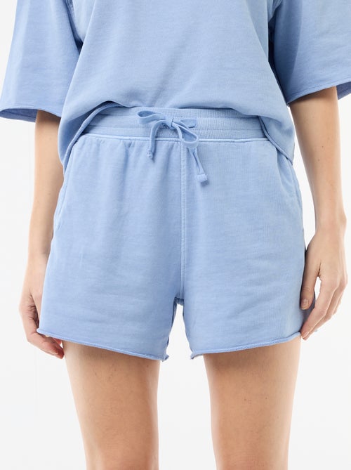 Effen short van French Terry - Kiabi