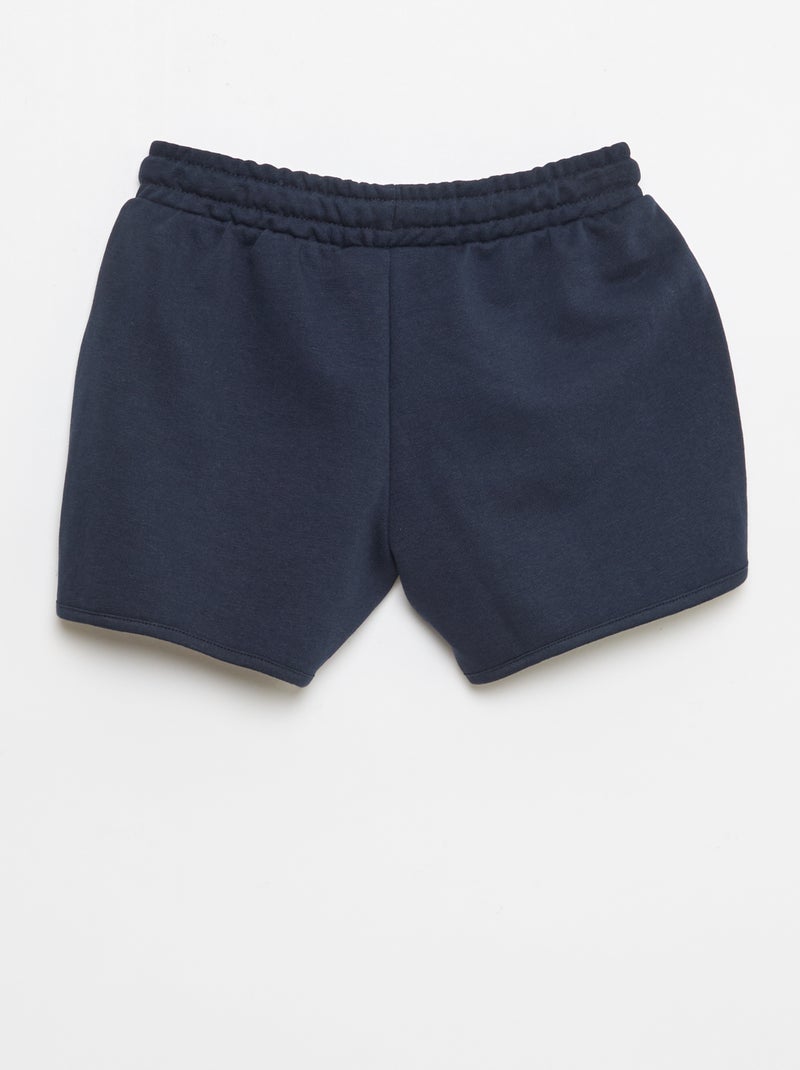 Effen short van french terry Blauw - Kiabi