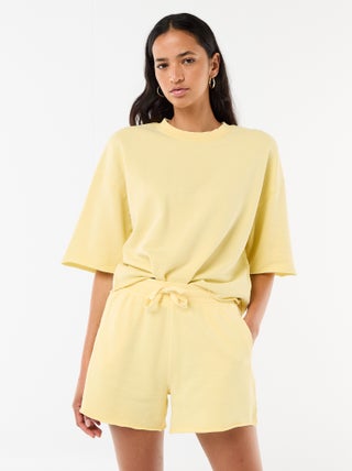 Effen short van French Terry