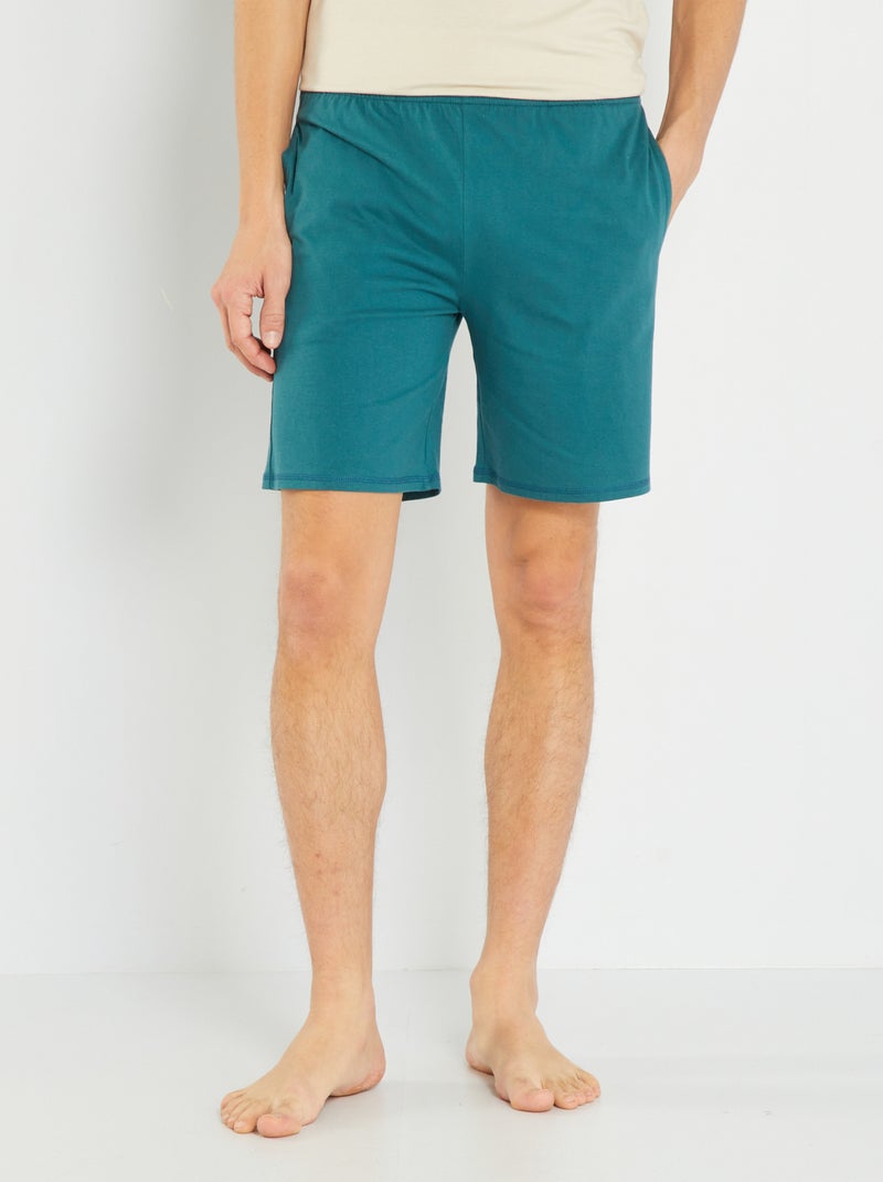 Effen short van jersey GROEN - Kiabi