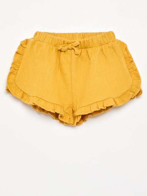 Effen short van kreukelbreisel - Kiabi Effen short van kreukelbreisel - Kiabi