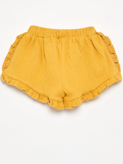 Effen short van kreukelbreisel - Kiabi Effen short van kreukelbreisel - Kiabi