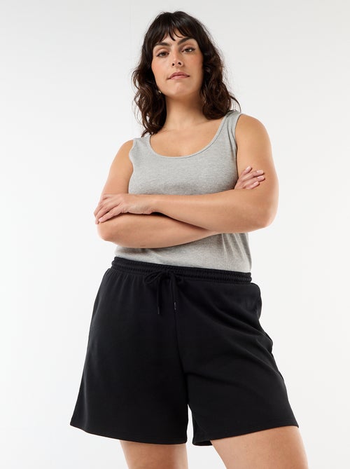 Effen short van lichte joggingstof - Kiabi