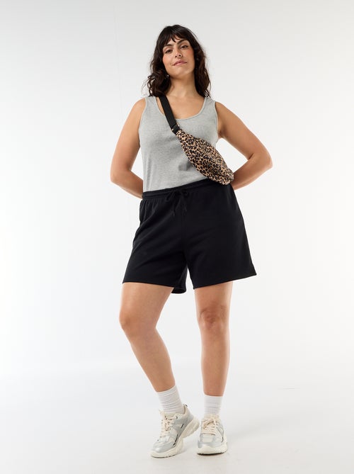 Effen short van lichte joggingstof - Kiabi