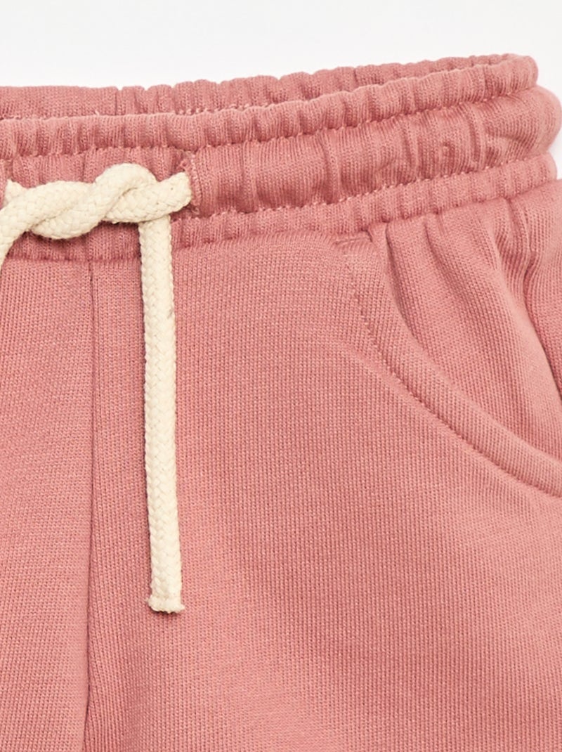 Effen short van lichte molton Rose - Kiabi