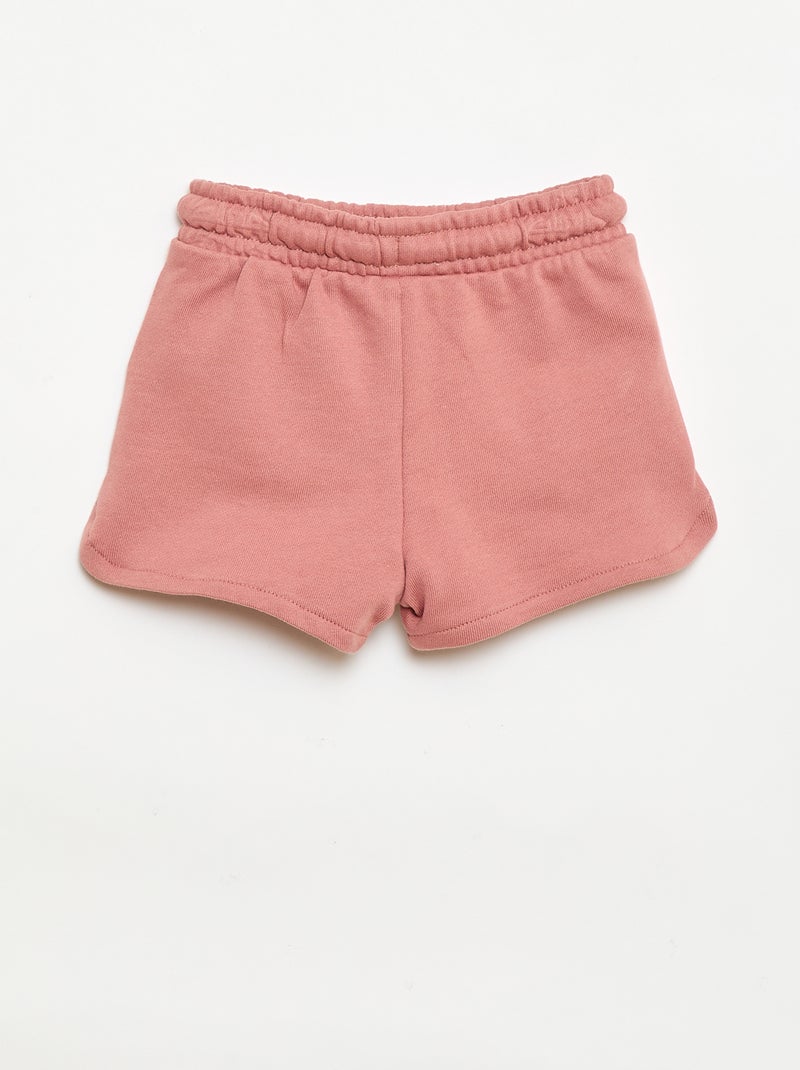 Effen short van lichte molton Rose - Kiabi