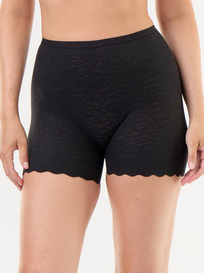 Effen shorty van kant Zwart - Kiabi