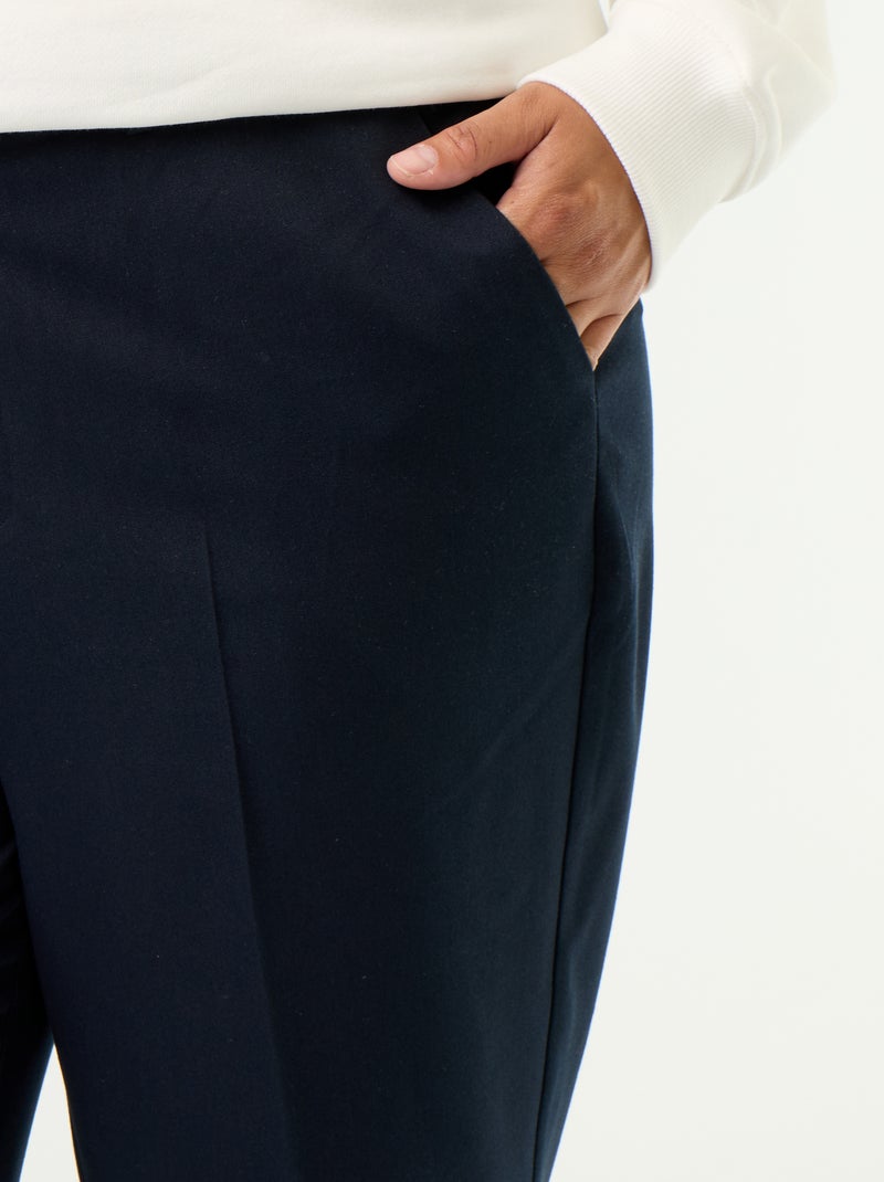 Effen sigarettenbroek Blauw - Kiabi