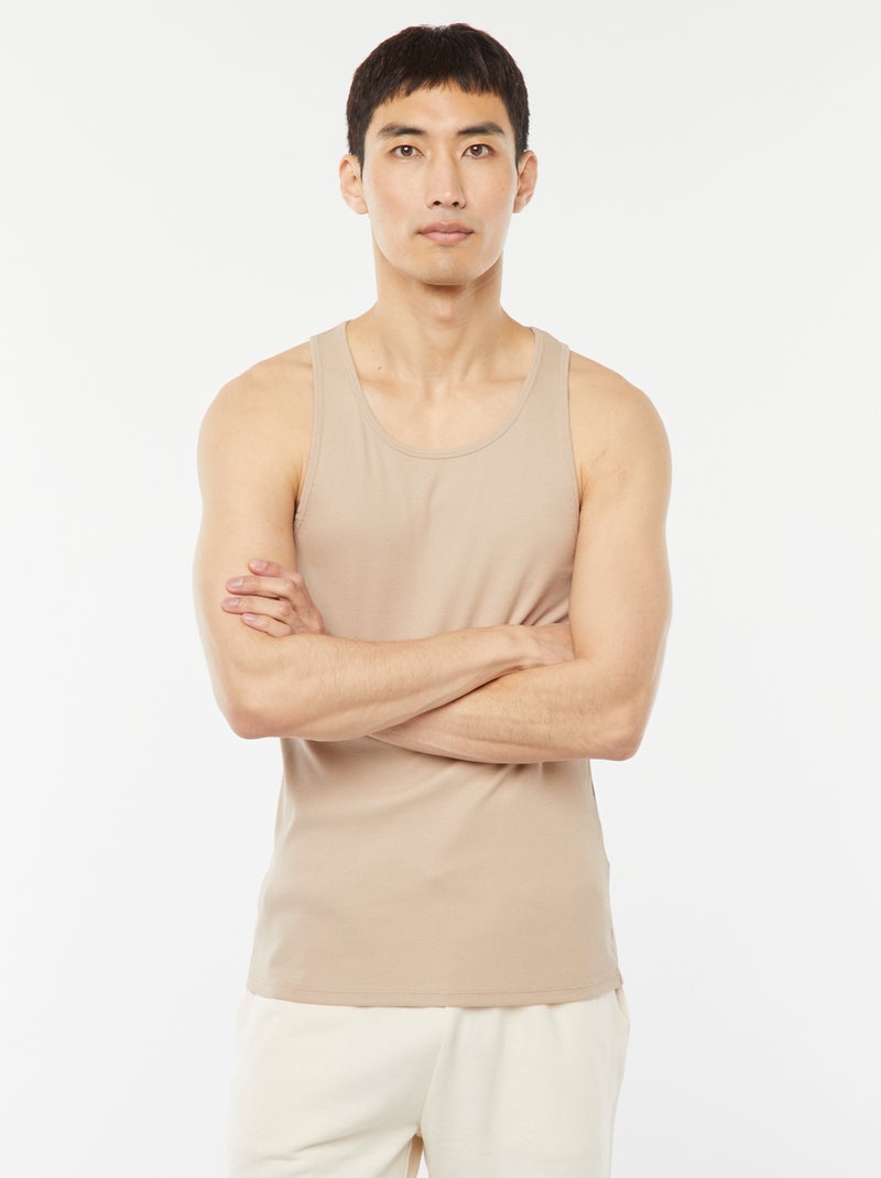 Effen singlet Biege - Kiabi