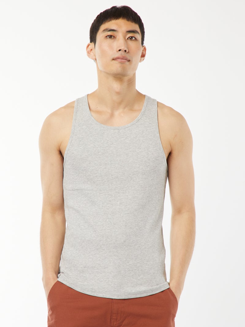 Effen singlet Grijs - Kiabi