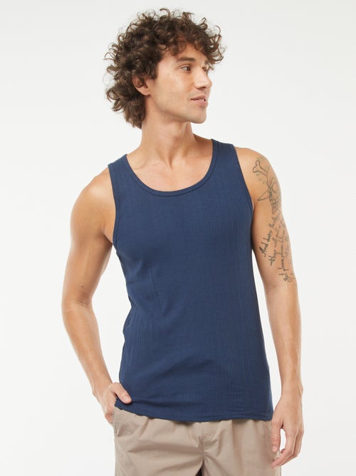 Effen singlet van ribtricot - Kiabi