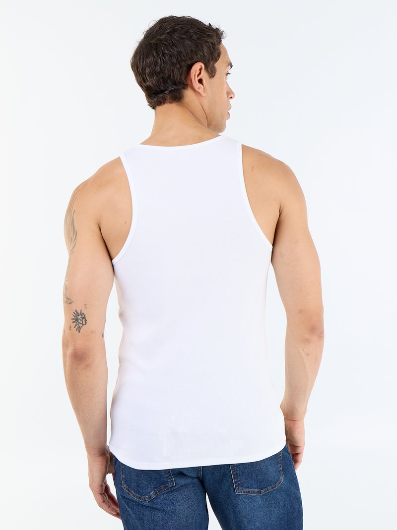 Effen singlet Wit - Kiabi