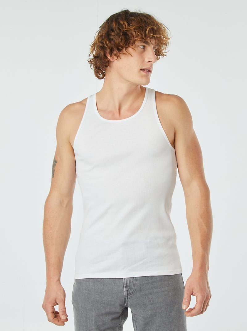 Effen singlet wit - Kiabi