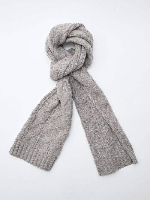 Effen sjaal met kabelpatroon - Kiabi