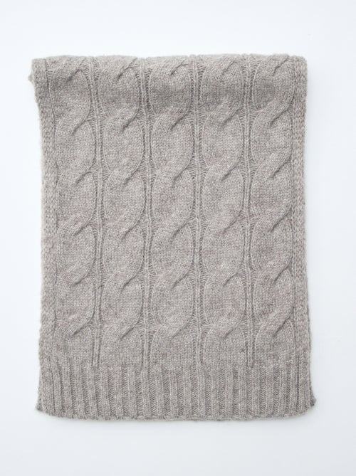 Effen sjaal met kabelpatroon - Kiabi