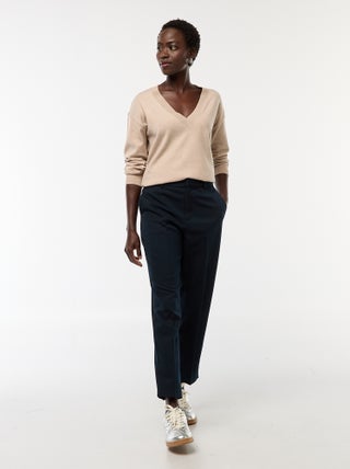 Effen skinny broek met 2 zakken