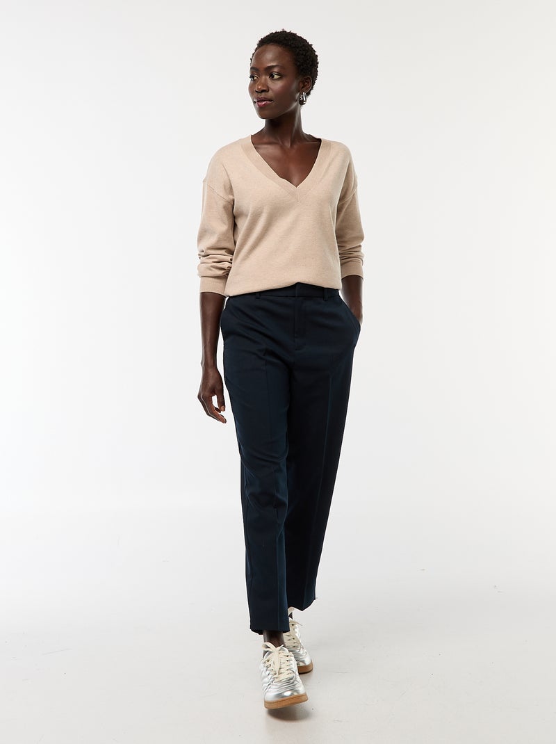 Effen skinny broek met 2 zakken Blauw - Kiabi