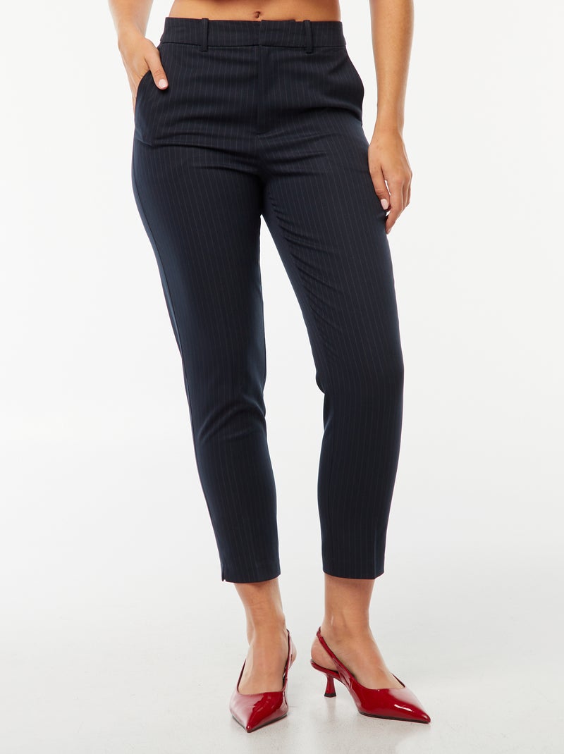 Effen skinny broek met 2 zakken Blauw - Kiabi