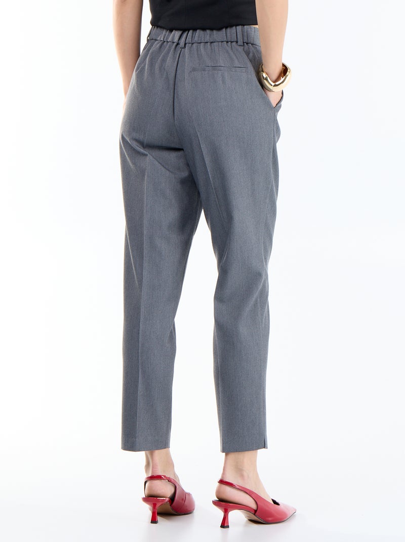 Effen skinny broek met 2 zakken Grijs - Kiabi