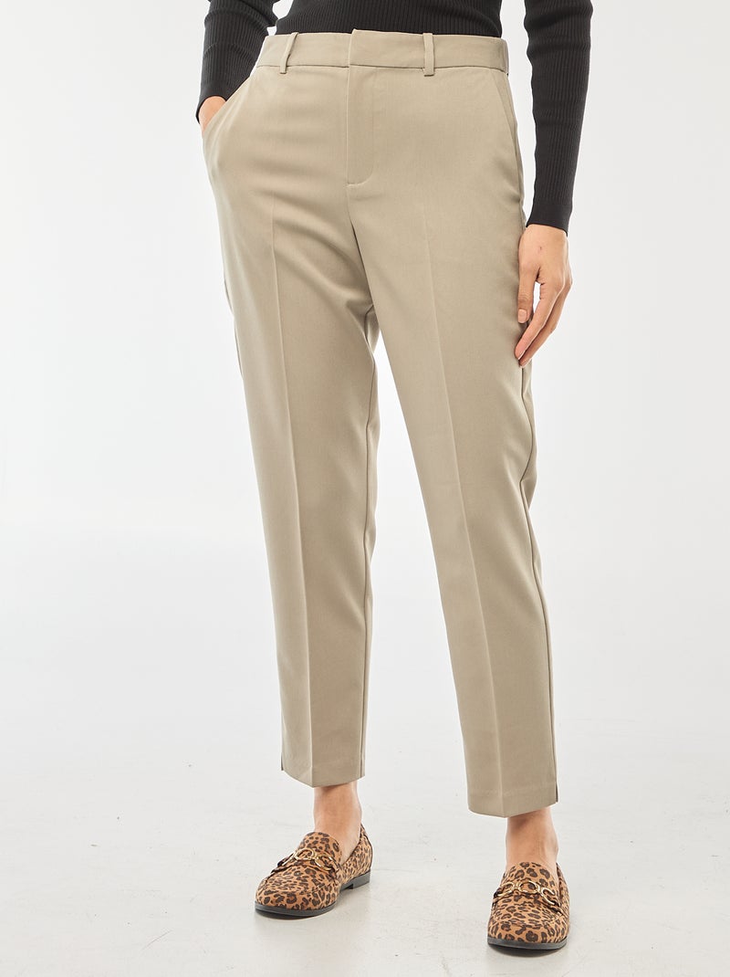 Effen skinny broek met 2 zakken Groen - Kiabi