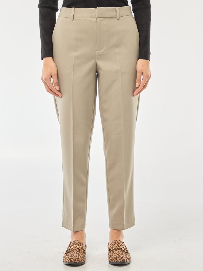 Effen skinny broek met 2 zakken Groen - Kiabi