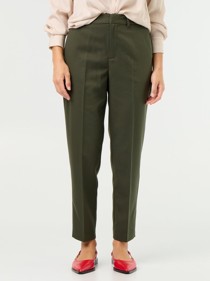 Effen skinny broek met 2 zakken Groen - Kiabi