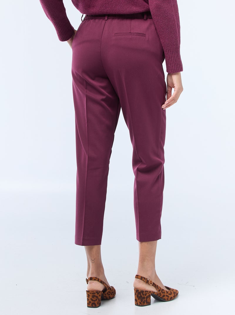 Effen skinny broek met 2 zakken Rood - Kiabi