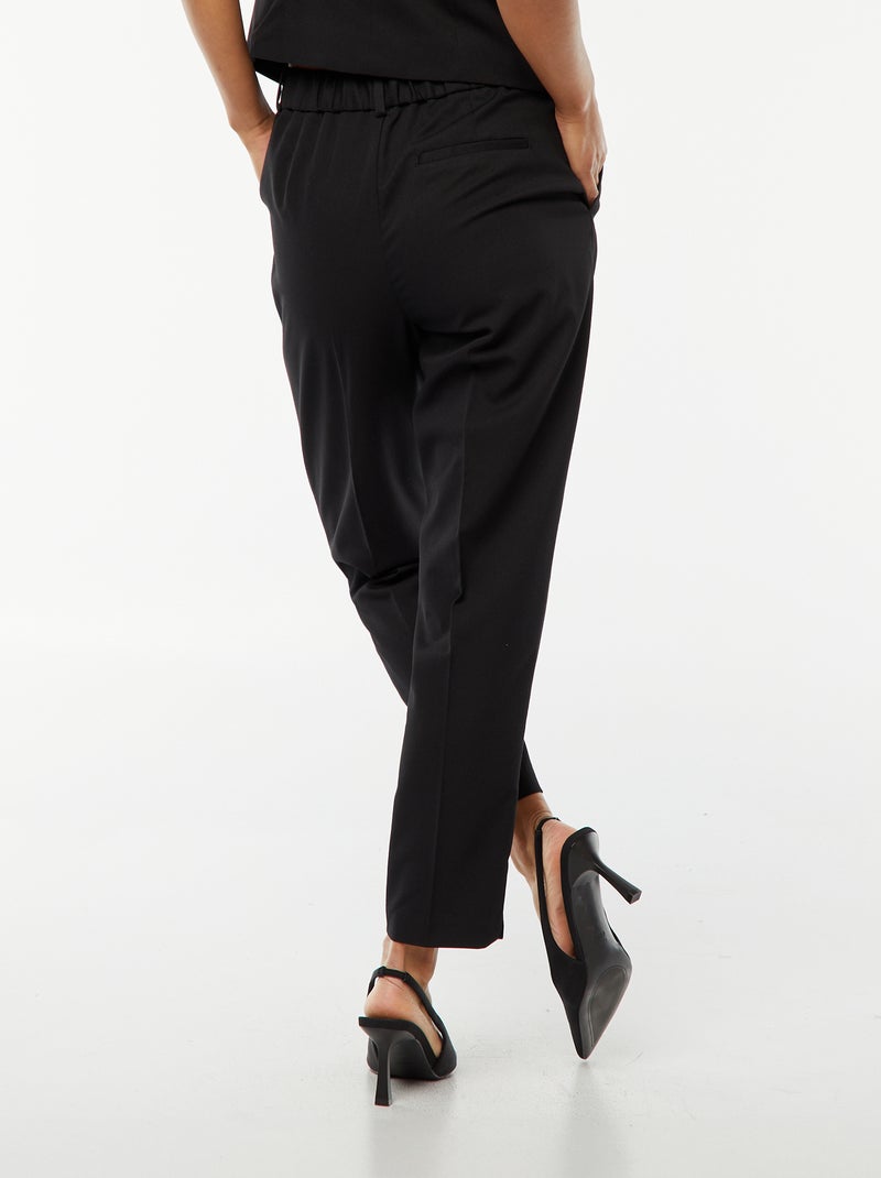 Effen skinny broek met 2 zakken zwart - Kiabi