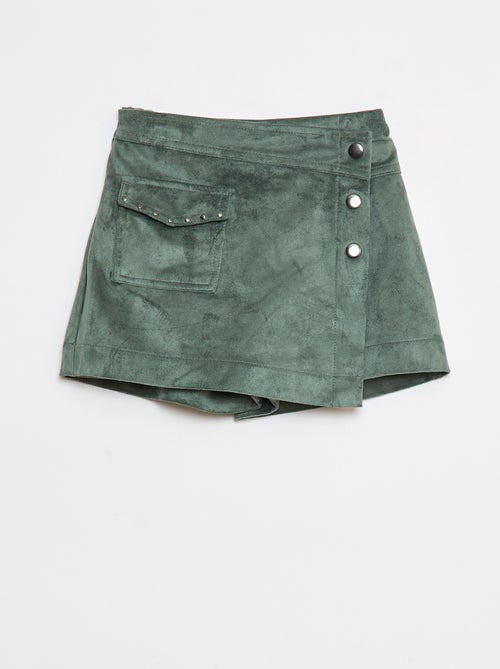 Effen skort van suèdine - Kiabi