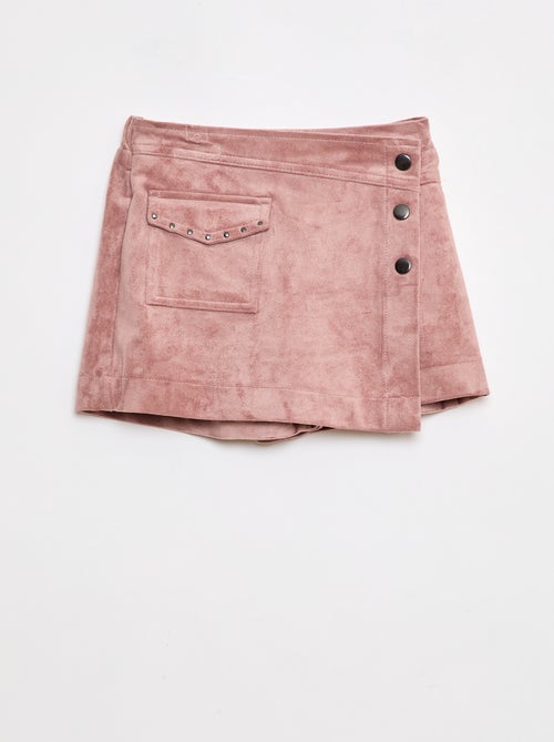 Effen skort van suèdine - Kiabi