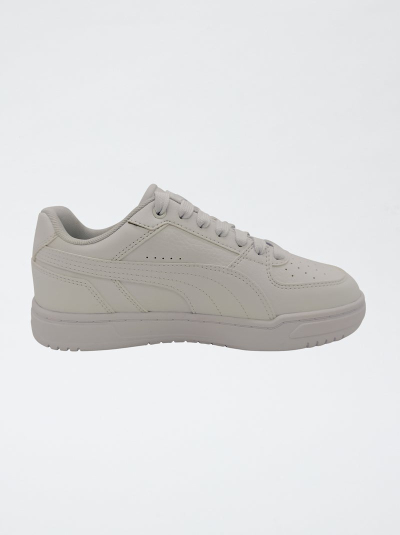 Effen sneakers in imitatieleer Wit - Kiabi