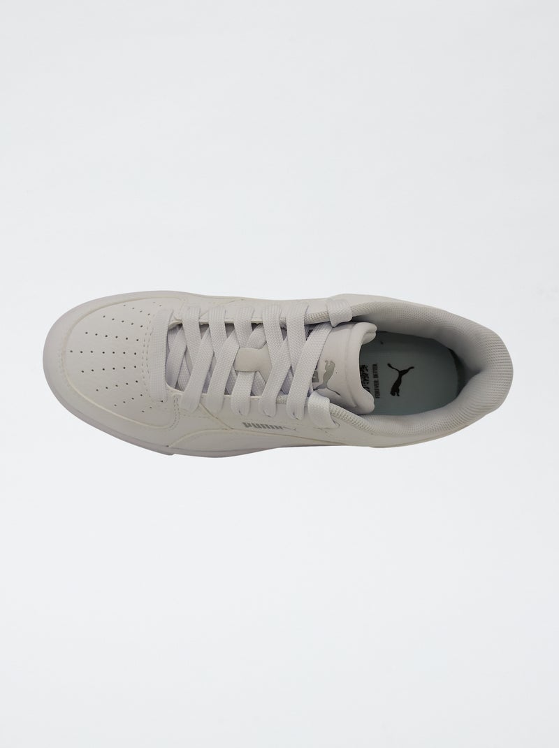Effen sneakers in imitatieleer Wit - Kiabi