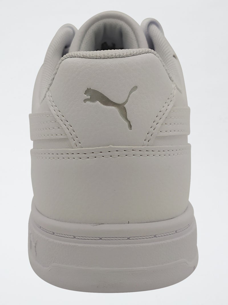 Effen sneakers in imitatieleer Wit - Kiabi
