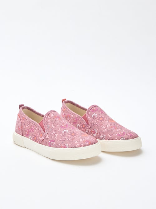 Effen sneakers met print | Slip-onmodel - Kiabi