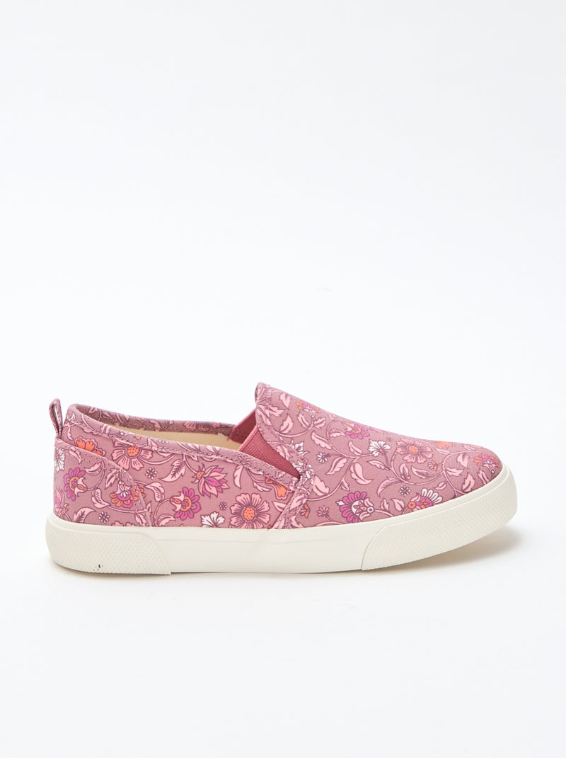 Effen sneakers met print | Slip-onmodel Rose - Kiabi