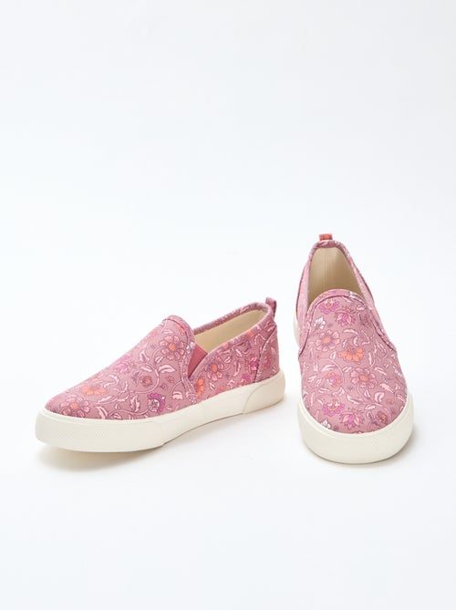Effen sneakers met print | Slip-onmodel - Kiabi