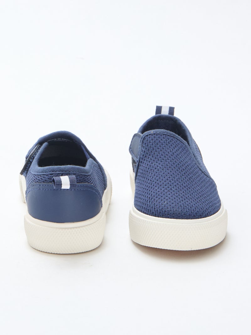 Effen sneakers van mesh | Instapmodel Blauw - Kiabi