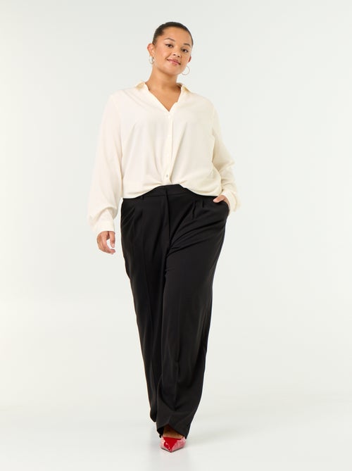 Effen soepelvallende blouse - Kiabi