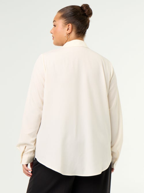 Effen soepelvallende blouse - Kiabi