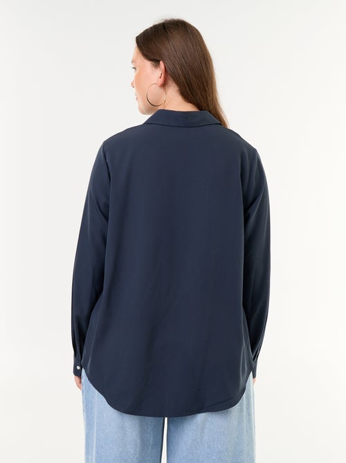 Effen soepelvallende blouse - Kiabi