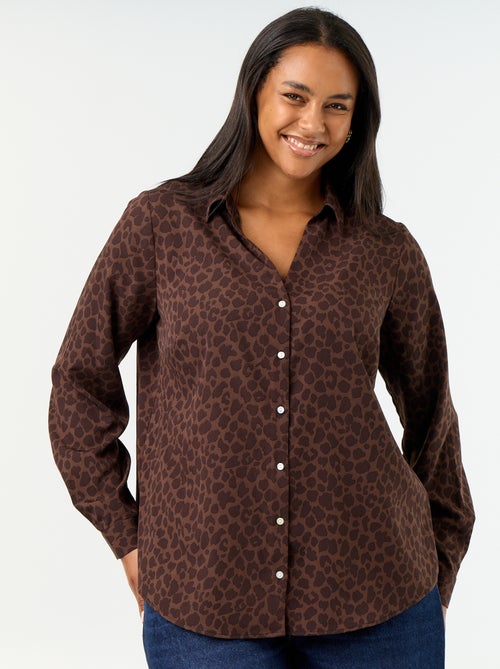 Effen soepelvallende blouse - Kiabi